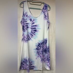 White Birch Tie Dye Tank Dress